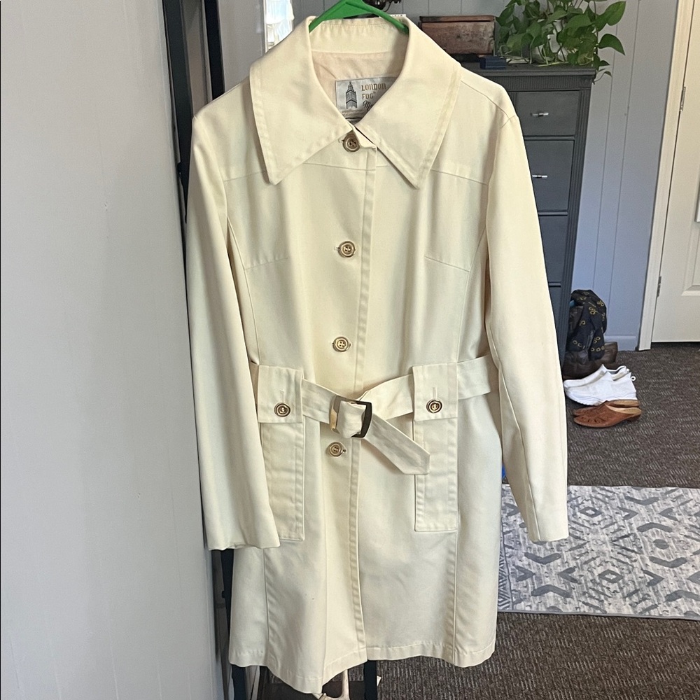 Women's London Fog Cream Trench Coat
